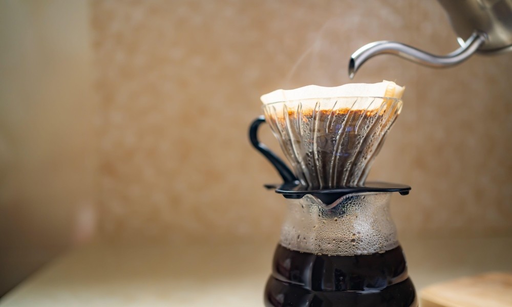 Extracción manual de café