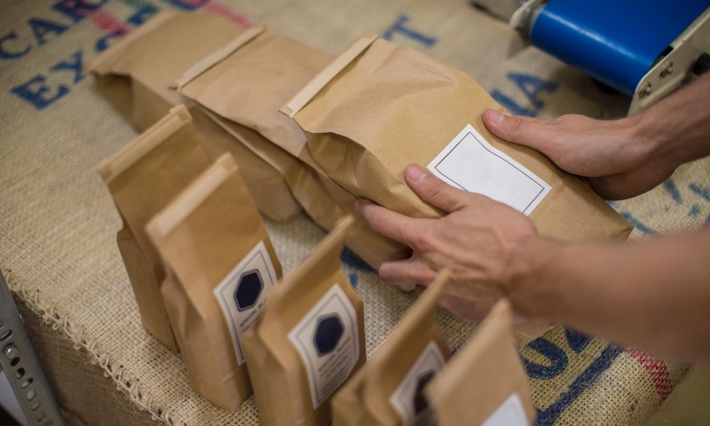 Bolsas de café tostado