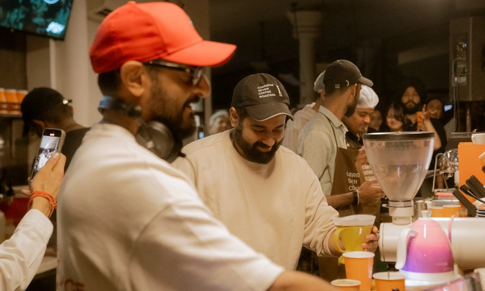 Baristas en fiesta de café