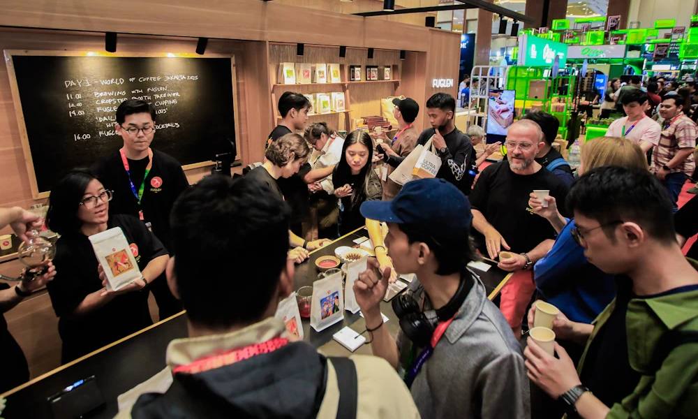 Evento de café en Indonesia